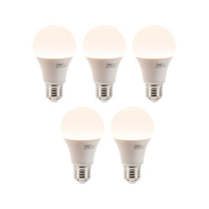 Sada 5 LED žiaroviek A60 E27 7W 2000-2700K stmievateľných na teplé