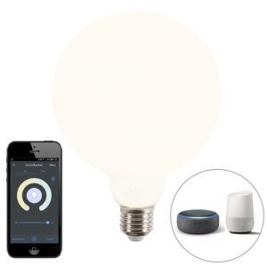 Inteligentná stmievateľná žiarovka E27 s guľovým vláknom LED s aplikáciou 1055 lm 2 200 - 4 000 K.