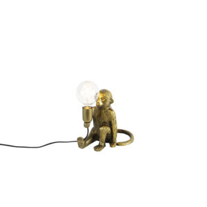 Vintage stolná lampa mosadz - Monkey Det
