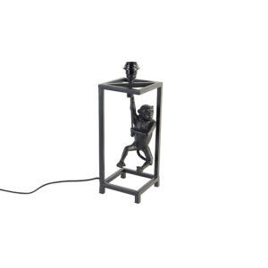 Vintage stolná lampa čierna - Cage Abe