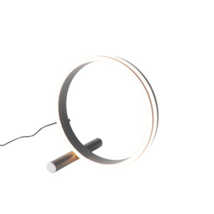 Dizajnová stolná lampa čierna vrátane LED 3-stupňovo stmievateľná - Navara