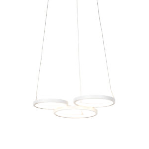 Závesné svietidlo biele vrátane LED 3-stupňové stmievateľné 3-svetlo - Rondas