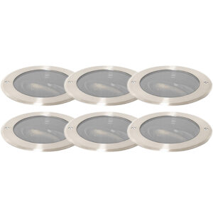 Set van 6 grondspot staal AR111 verstelbaar IP65 - Delux Honey