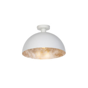 Industriálne stropné svietidlo biele so zlatou 35 cm - Magna