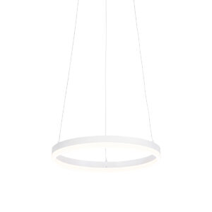 Design hanglamp wit 40 cm incl. LED 3 staps dimbaar - Anello
