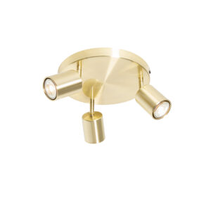 Moderne plafondlamp messing verstelbaar rond 3-lichts - Java