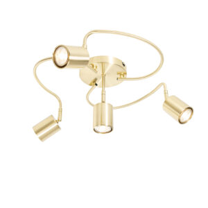 Moderne plafondspot messing verstelbaar 4-lichts - Java