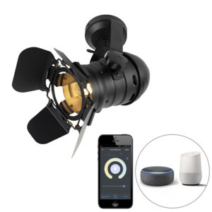 Smart studiospot zwart draai- en kantelbaar incl. Wifi A60 - Movie