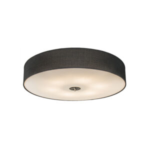 Vidiecke stropné svietidlo čierne 70 cm - Drum Jute