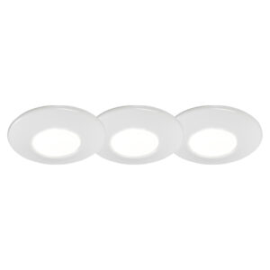 Sada 3 moderných zapustených bodových svetiel biela IP44 - medzera