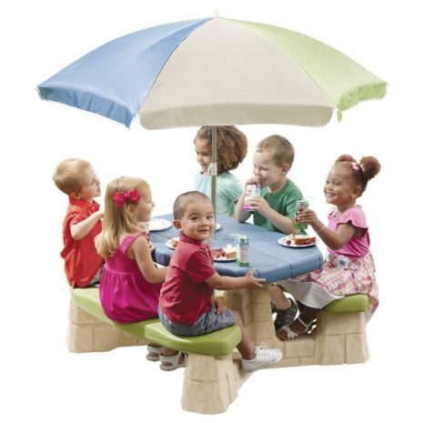 stol-pre-deti-step2-so-slnecnikom-modra-zelena-moderny-plast
