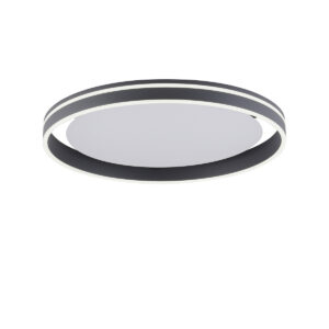 Smart plafondlamp donkergrijs 59 cm met afstandsbediening - Ronith