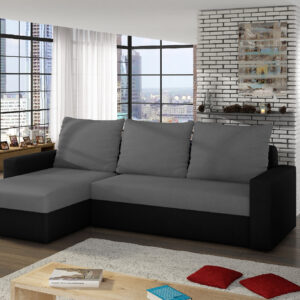 ArtElta Rohová sedacia súprava LIVIO Farba Livio: Alova 10 / Alova 04 čierna