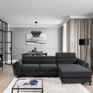 ArtElta Rohová sedacia súprava MARIALL | pravá Farba: Monolith 97