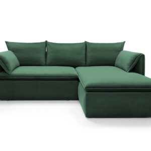 ArtPS Rohová sedacia súprava GOLD | zelená Riviera 38 Prevedenie: pravé